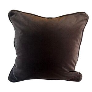 Solid Chocolate Brown Velvet Pillow Cover – Upholstery Grade – 20x20